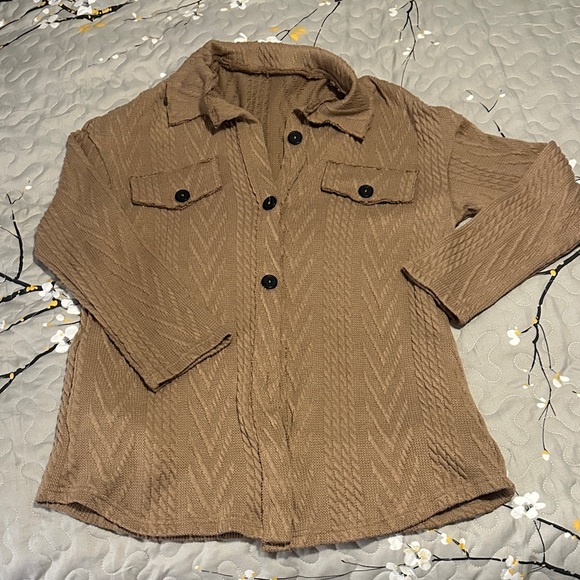 Sweaters - Women's Brown Cardigan Size Small